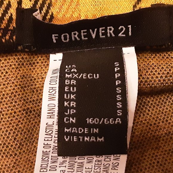 Forever 21 yellow plaid mini skirt Size S - Picture 2 of 3